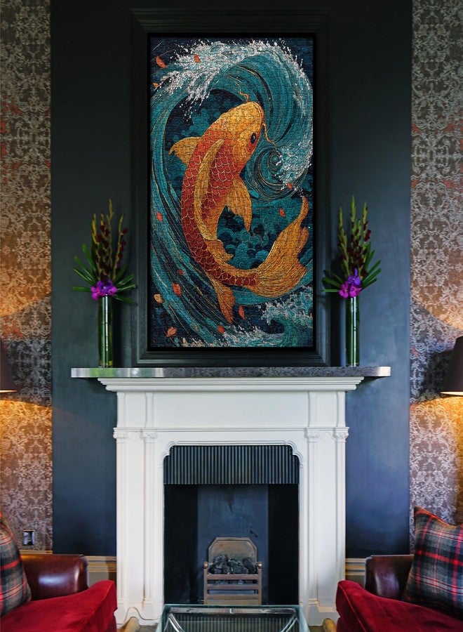 BBOLDIN Vintage Koi Wave Puzzles for Adults 1000 Pieces Nature, Cute Fish Animal Art Jigsaw Puzzles, Impossible Hard Difficult Challenging Puzzle - Image 5