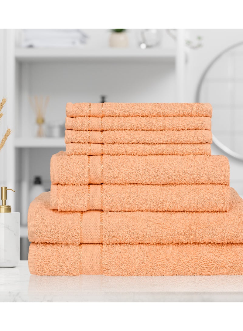 Bliss Casa - 8 Pieces Towel Set - 2 Bath Towels, 2 Hand Towels, and 4 Washcloths, Ring Spun Cotton Highly Absorbent Towels for Bathroom, Shower Towel - Image 5