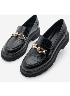MARJIN Women Loafer Thick Sole Buckled Moccasin Casual Shoes Rizya  - Image 1