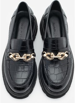MARJIN Women Loafer Thick Sole Buckled Moccasin Casual Shoes Rizya  - Image 5