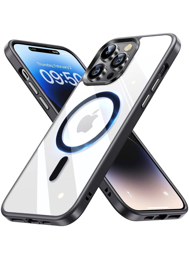 Generic - Case Magnetic Crystal Clear for iPhone 14 Pro Max Case Magsafe [Not Yellowing] [Military Protection] [No.1 Strong Magnets] Slim Phone Case Thin Cover - Black - Image 1