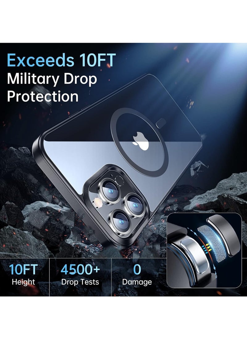 Generic - Case Magnetic Crystal Clear for iPhone 14 Pro Max Case Magsafe [Not Yellowing] [Military Protection] [No.1 Strong Magnets] Slim Phone Case Thin Cover - Black - Image 1