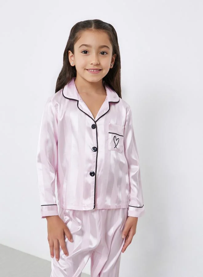 تايك تو مجموعة من قميص بأكمام طويلة مع بيجاما