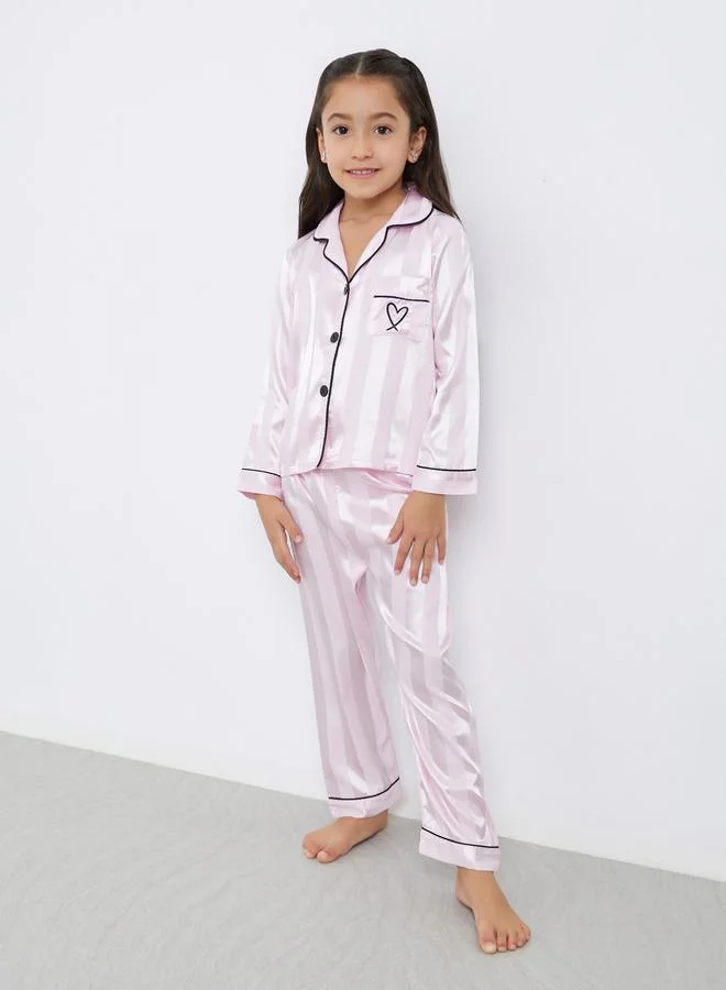 تايك تو مجموعة من قميص بأكمام طويلة مع بيجاما