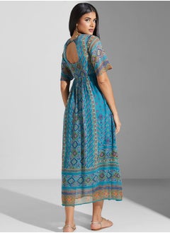 Label RITU KUMAR Printed Pleat Detail Dress  - Image 2