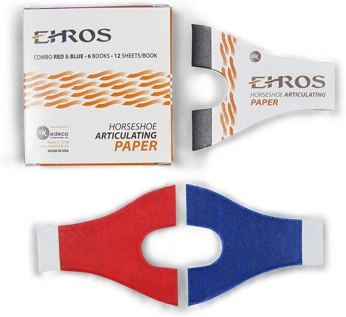 Horseshoe Articulating Paper, Red/Blue, 6 Books per Box, 12 Sheets per