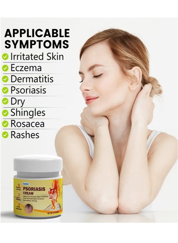 Sumifun Psoriasis Cream,Natural Chinese Herbal Eczema Psoriasis Creams Dermatitis and Eczema Pruritus Psoriasis Ointmentï¼Psoriasis Creams - Psoriasis Treatment, Antibacterial Cream,for Body Itching 20g - Image 5