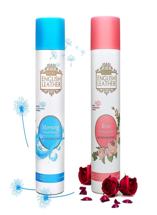 NEXT CARE مجموعة معطر جو من الجلد الإنجليزي من نيكست كير، برائحة منعشة وورد، مكونة من قطعتين، للمنزل/المكتب/السيارة/الخارج | آمن تمامًا للأطفال وصديق للبيئة | عطر طبيعي لا غنى عنه - Image 1