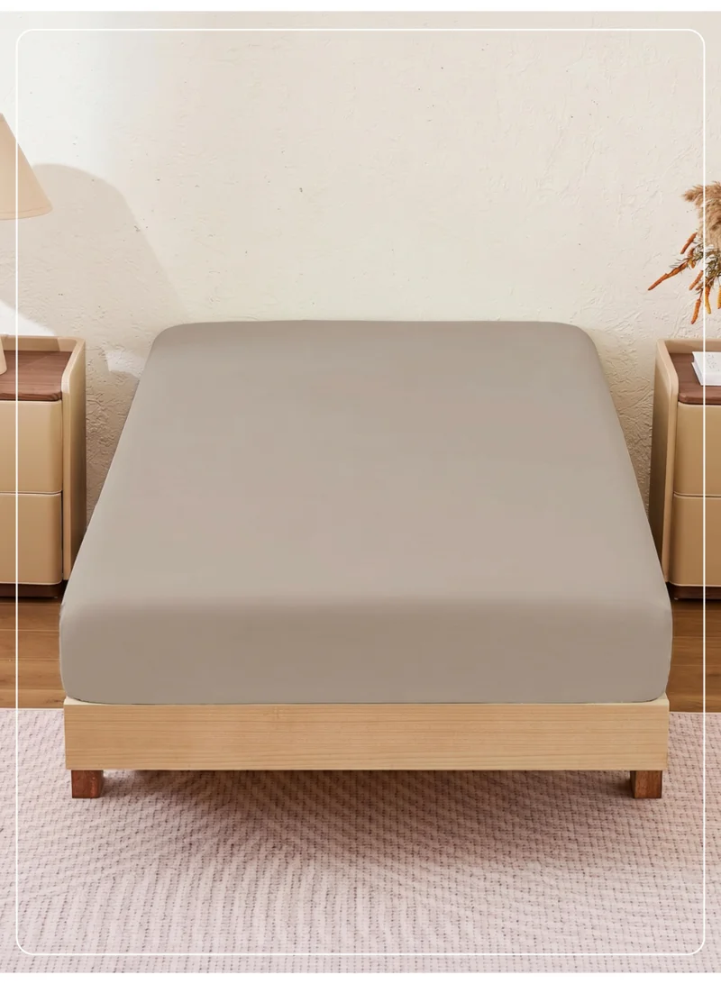 1 Pcs Twin Fitted Sheet 120x200 cm | OEKO-TEX Certified Brushed Microfiber Deep Pocket Sheet with All Around Elastic | Ultra Soft, Wrinkle Resistant, Easy Care, Safe for Sensitive Skin