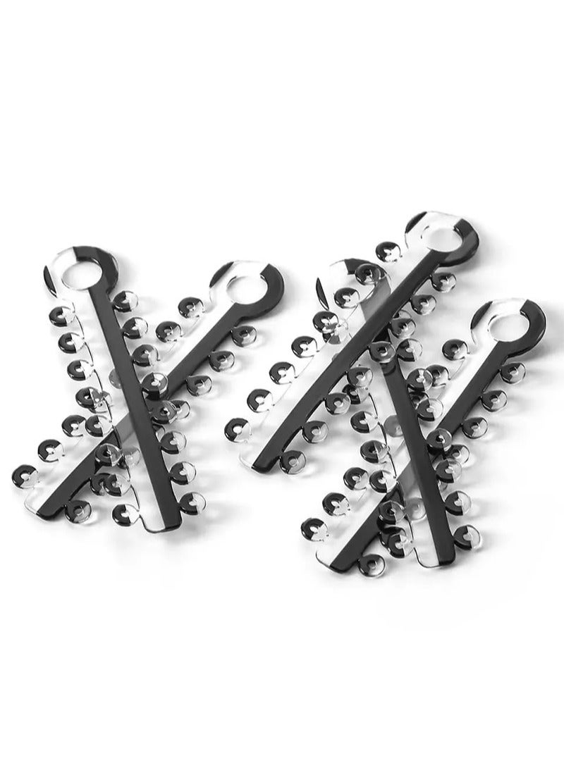 هالونهي ٢٠ عصا (٣٢٠ قطعة) ربطات تقويم أسنان ثنائية اللون، ربطات تقويم أسنان متعددة الألوان، أربطة مطاطية مرنة بحلقة دائرية، أكثر متعة للأطفال والمرضى (أسود وأبيض) - Image 2