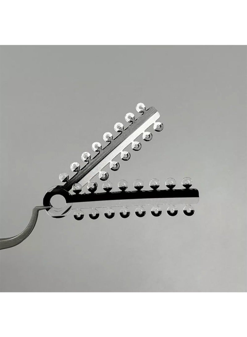 هالونهي ٢٠ عصا (٣٢٠ قطعة) ربطات تقويم أسنان ثنائية اللون، ربطات تقويم أسنان متعددة الألوان، أربطة مطاطية مرنة بحلقة دائرية، أكثر متعة للأطفال والمرضى (أسود وأبيض) - Image 4