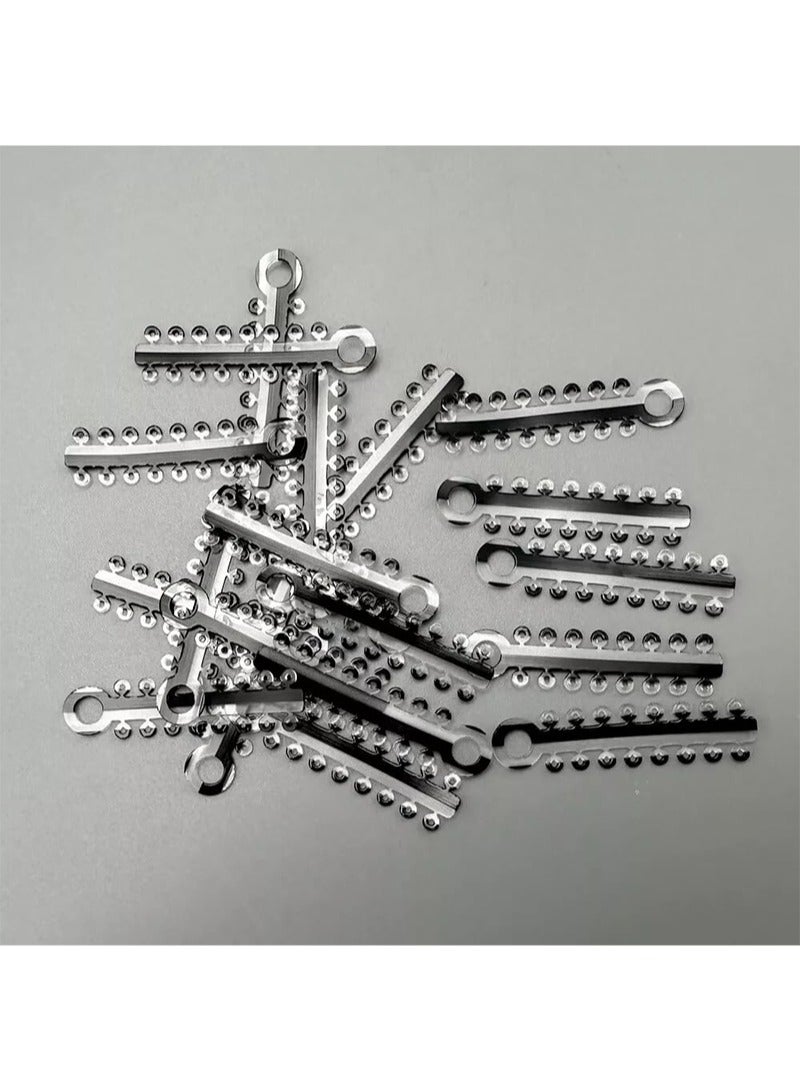 هالونهي ٢٠ عصا (٣٢٠ قطعة) ربطات تقويم أسنان ثنائية اللون، ربطات تقويم أسنان متعددة الألوان، أربطة مطاطية مرنة بحلقة دائرية، أكثر متعة للأطفال والمرضى (أسود وأبيض) - Image 5