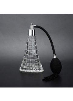 HURRISE 75ml / 2.53oz Refillable Vintage Perfume Bottle, Empty Glass Perfume Atomizer Spraying Bottle, Retro Perfume Bulb Sprayer with Antique Black Bulb and Tassel 