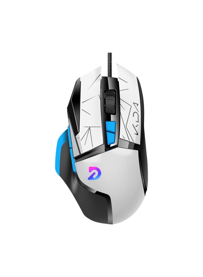 G502 Wired Game Mechanical Mouse Hero League RGB Electric Competition Macro Eating Chicken Computer Internet Cafe Mouse Office-Colour:White - Image 1