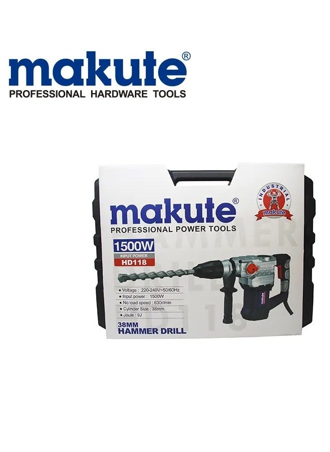 makute Hammer Drill 38 mm 1500 watts  - Image 4