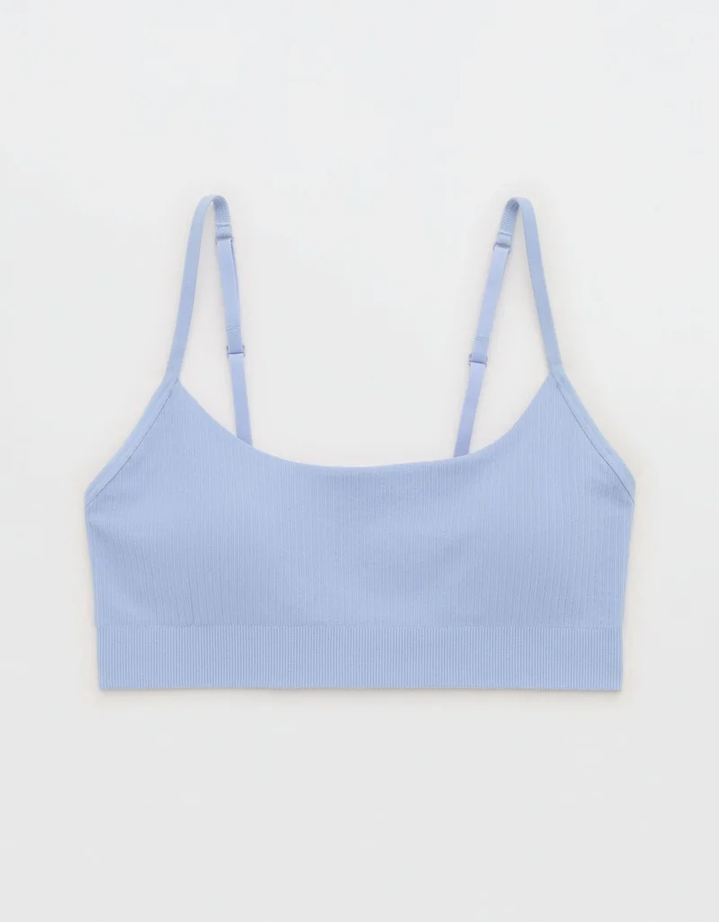 Aerie  Aerie Superchill Seamless Rib Padded Scoop Bralette for Women | Best Price UAE