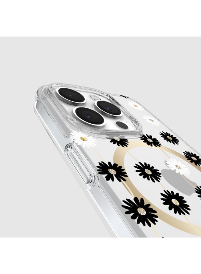 Kate Spade Floral Case Compatible with iPhone 15 Pro 2023 6.1" - 10Ft Drop Protection Cover, Made from Recycled Materials, Magsafe Wireless Charging Compatible - Daisy Chain  - Image 3