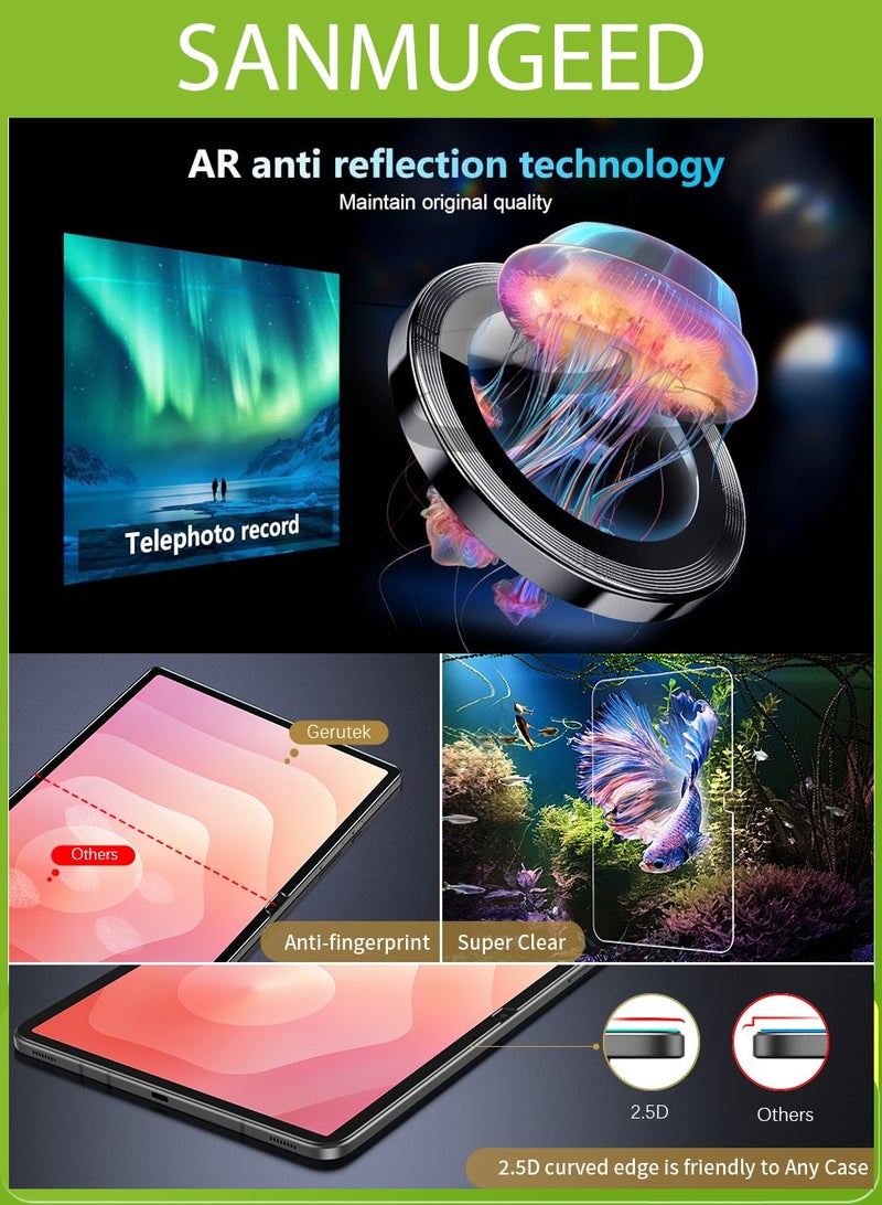 SANMUGEED 2 Pack Screen Protector for Tablet Galaxy Tab S11/ Tab S10 Lite/Tab S10 FE 2025/Tab S9 FE 10.9"/ Tab S9 2023/ Tab S8 2022/ Tab S7 2020 11", Hardness Tempered Glass Screen Film Guard - Image 5