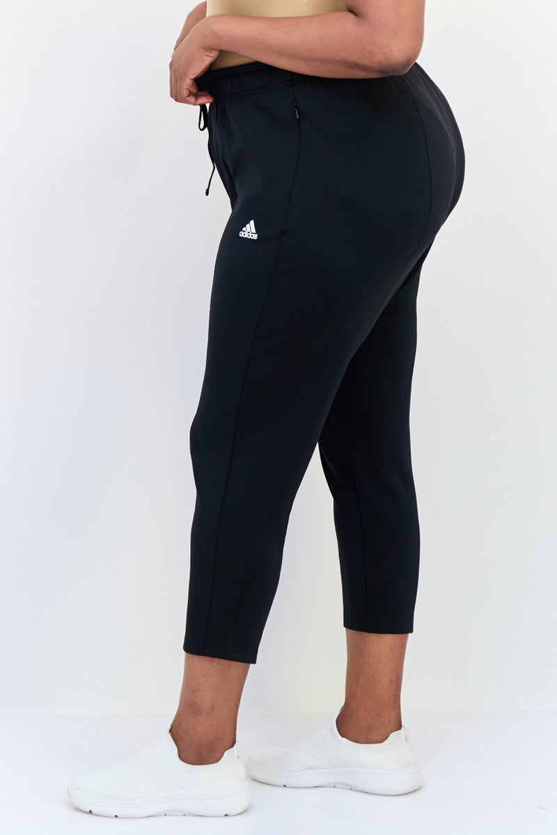 Adidas سروال رياضي خارجي للنساء بمقاسات كبيرة، أسود - Image 2
