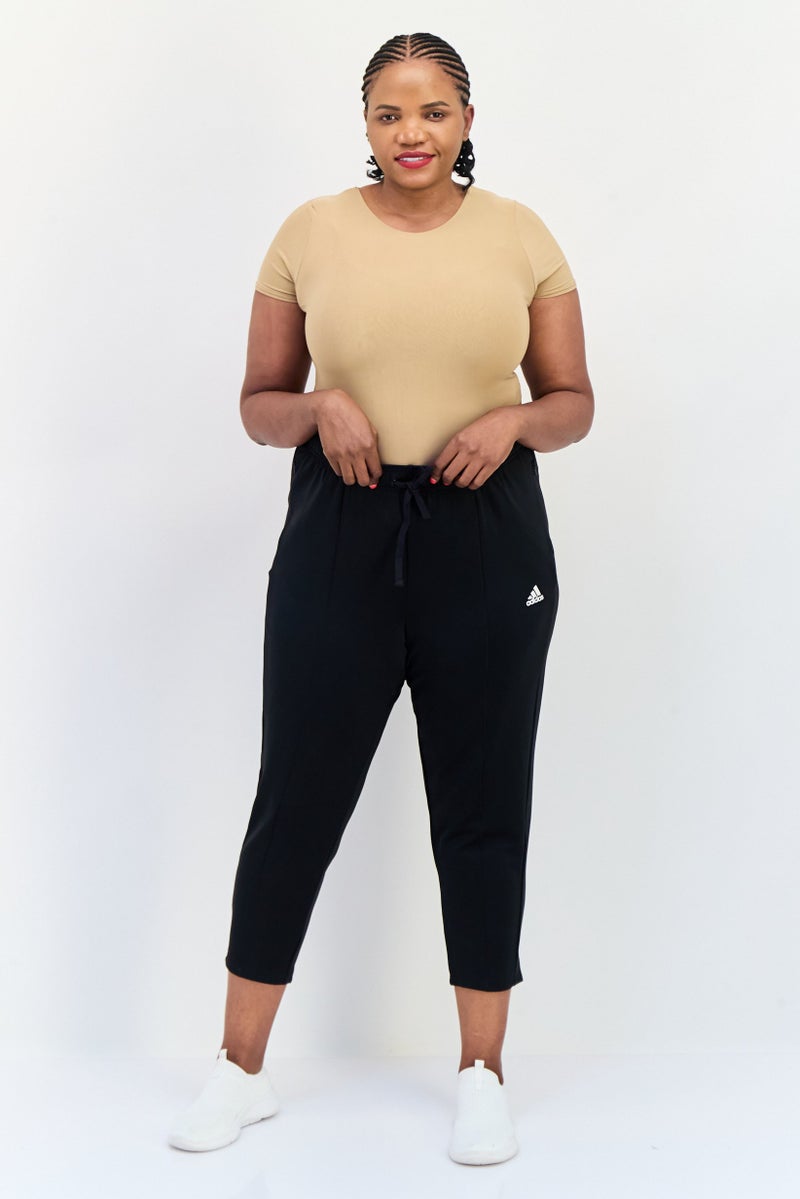 Adidas سروال رياضي خارجي للنساء بمقاسات كبيرة، أسود - Image 4
