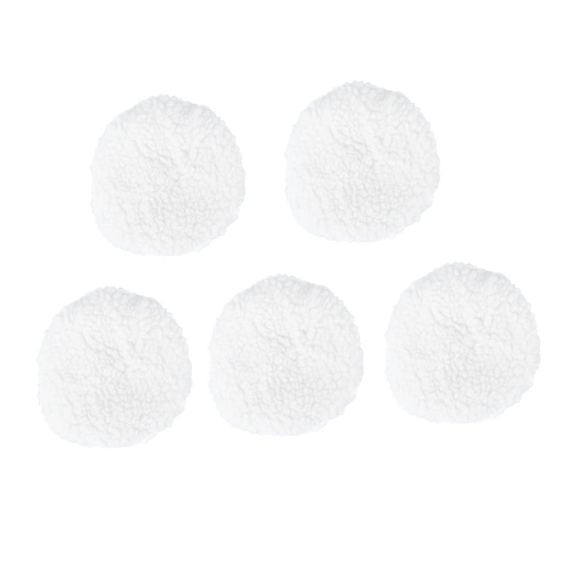 Lambswool Buffing Pads 5 Pack For Car Polishing Waxing Auto Detailing Soft Durable - Image 2
