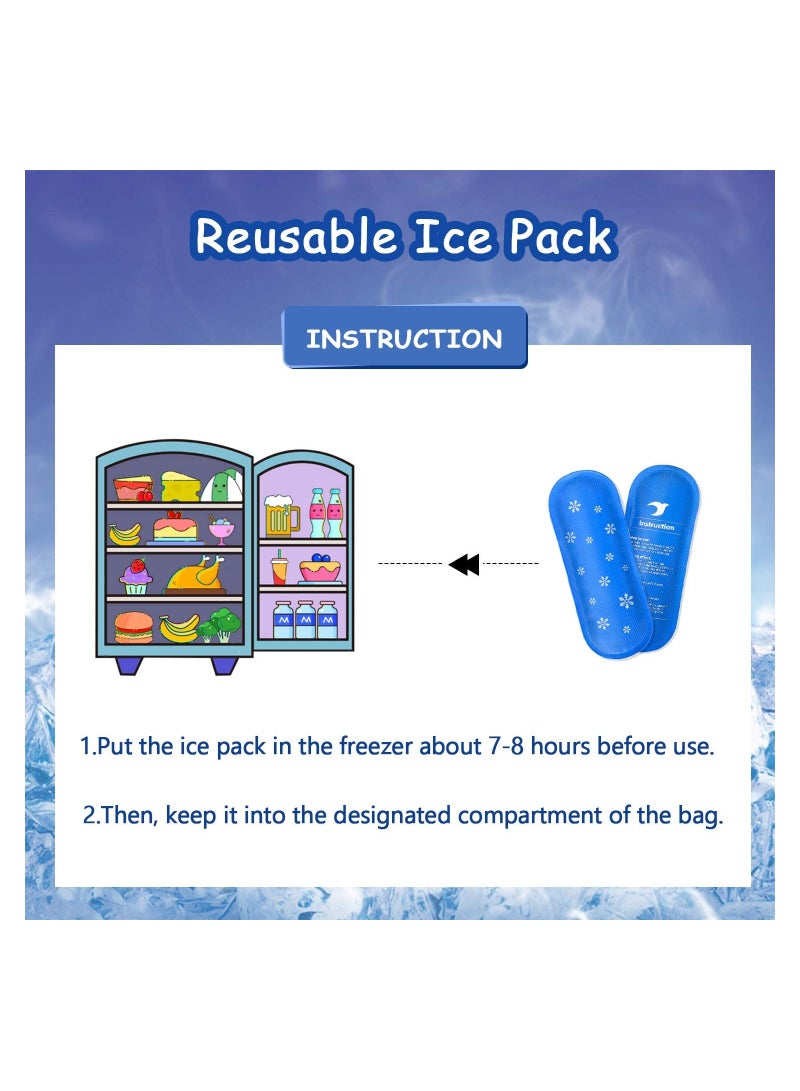 Reusable Ice Packs for Insulin Storage, 4Pcs Cooler Packs for Diabetic Travel Cases, TSA Approved Mini Ice Packs for Medication Bags, Ideal for Insulated Cooler Bags - Image 4