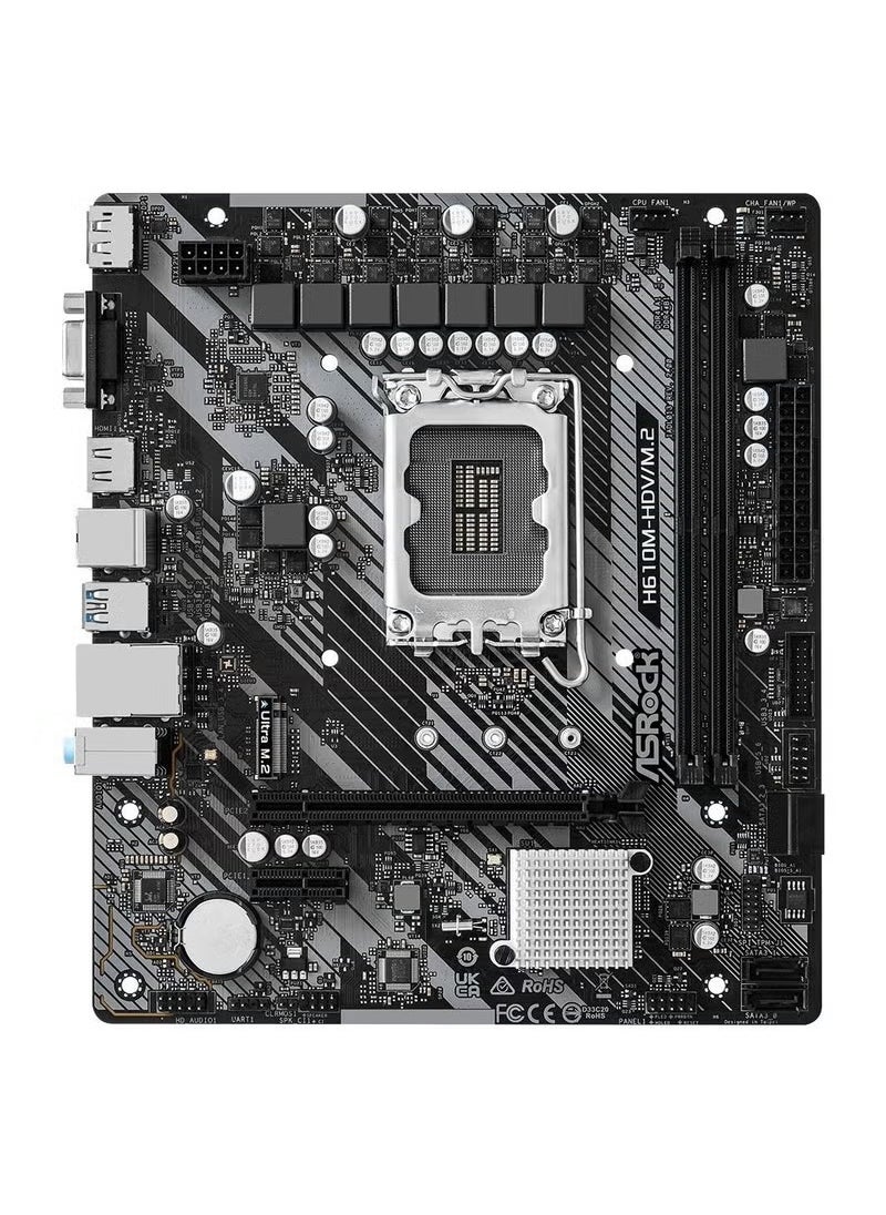 ASRock H610M-HDV/M.2 R2.0 Intel 600 Series MATX Motherboard  - Image 2