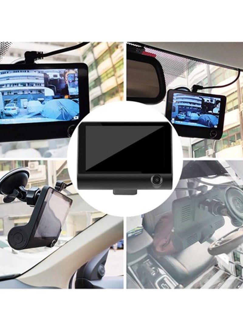 HD سيارة DVR الرؤية الخلفية كاميرا فيديو داش كام 1080P 3 كاميرا تسجيل رؤية ليلية فائقة، كاميرا أمامية بزاوية واسعة 170 درجة، كاميرا مسجل IPS شاشة GPS مستشعر الجاذبية، مسجل القيادة للشاشة - Image 3
