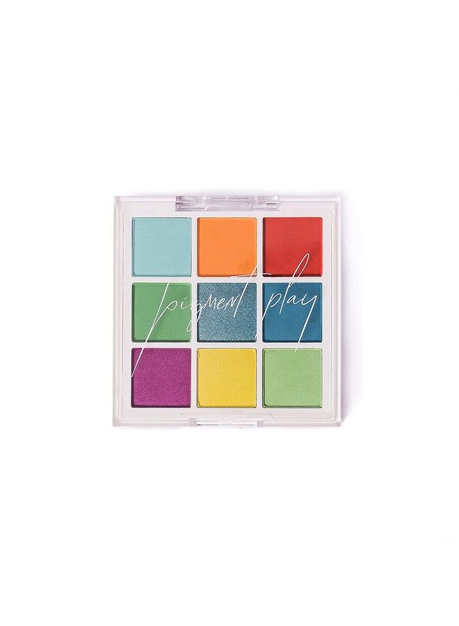 Pigment Play لوحة ظل بطل الملعب 9 درجات مختارة من الظلال المختلفة ذات الألوان المطفية والظلال اللامعة وأوراق اللمعان لظلال العيون الذهبية والليلكية الحقول 9 جرام (سكاي بلو) - Image 1
