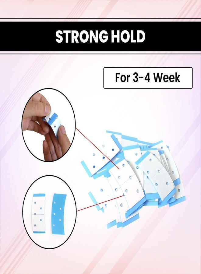Woolip Extenda Bond Hair Patch Tape for Men | Strong Hold Up to 4+ Weeks | Double Sided Wig Tape | Waterproof & Skin Safe Adhesive | C-Contour Pre-Cut Strips | 36 Pieces Per Bag - Image 2