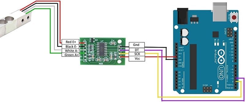 NOYITO 1kg 5kg 10kg 20kg Load Cell and HX711 Combo Pack Kit - Load Cell Amplifier ADC Weight Sensor (20kg+HX711) - Image 3