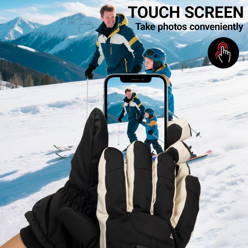 XuoAz Winter-Ski-Gloves for Men Women Warm Touchscreen-Waterproof-Snow Gloves for Skiing Cycling Driving - Image 4