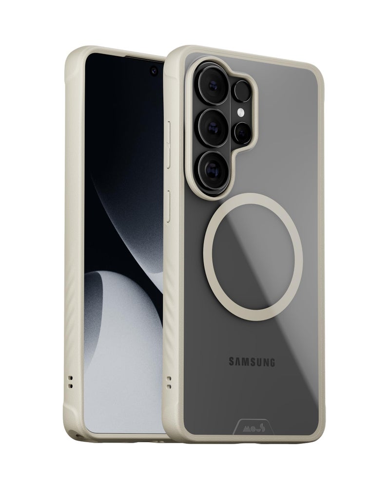 Mous for Samsung Galaxy S26 Ultra Case, Compatible with MagSafe & Qi2 â€“ Clarity Sand Protective Galaxy S26 Ultra Case â€“ Shockproof, Anti-Yellowing, Full Camera Protection, Magnetic, Transparent - Image 1
