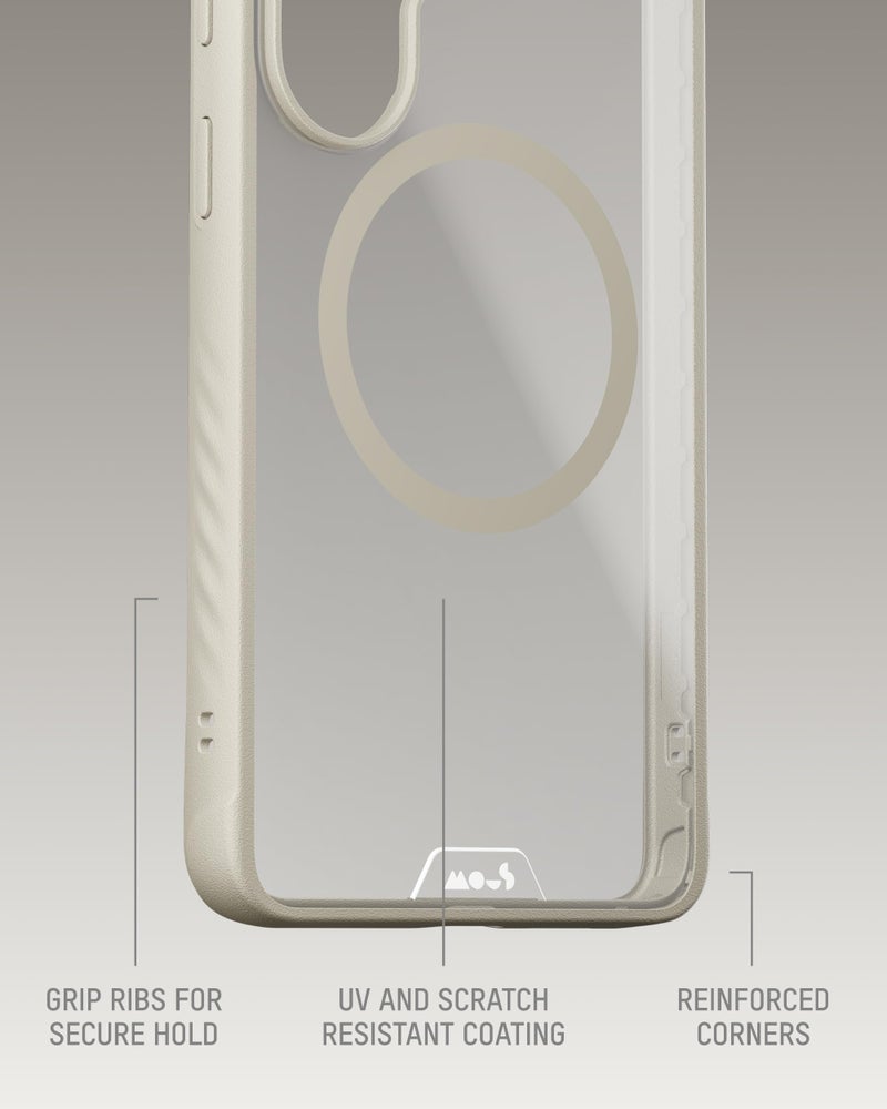 Mous for Samsung Galaxy S26 Ultra Case, Compatible with MagSafe & Qi2 â€“ Clarity Sand Protective Galaxy S26 Ultra Case â€“ Shockproof, Anti-Yellowing, Full Camera Protection, Magnetic, Transparent - Image 3