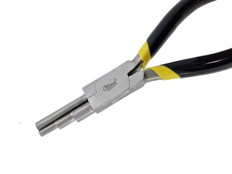 SWISSO Oscar 1 Piece Wrap N Tap 3 Step Pliers Stainless Steel with Cushioned Grips 14CM Approx MultiSized Bail Making anping Pliers 6 Barrel Sizes in 1 Pliers Small Bail Making Wire Wrapping Jewelry Pliers Forming Bending Ring Tools - Image 5