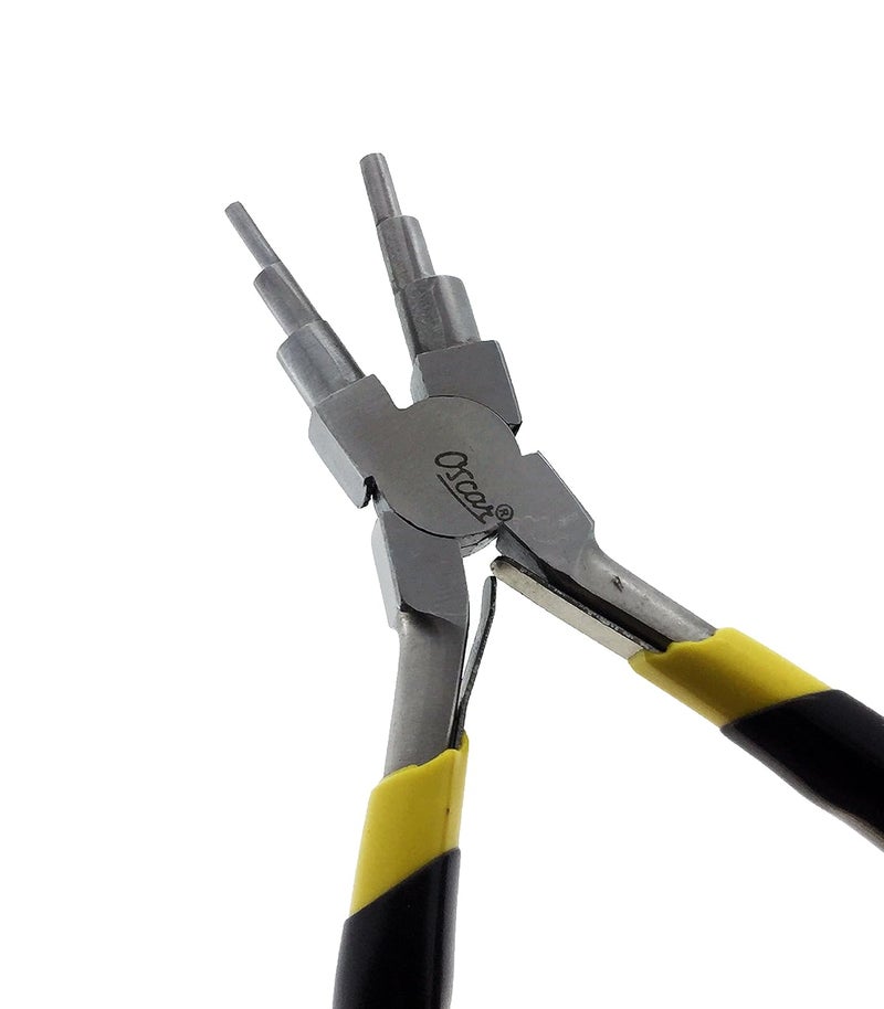 SWISSO Oscar 1 Piece Wrap N Tap 3 Step Pliers Stainless Steel with Cushioned Grips 14CM Approx MultiSized Bail Making anping Pliers 6 Barrel Sizes in 1 Pliers Small Bail Making Wire Wrapping Jewelry Pliers Forming Bending Ring Tools - Image 4