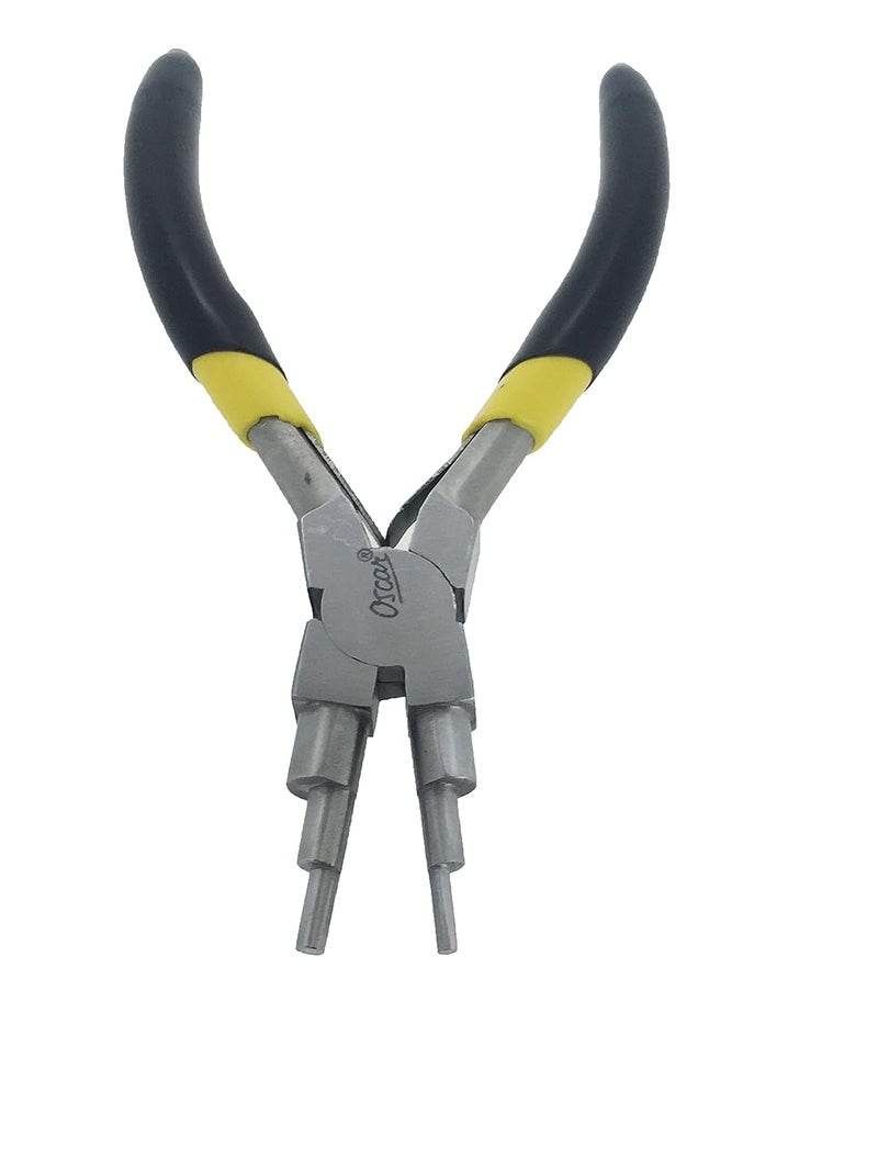 SWISSO Oscar 1 Piece Wrap N Tap 3 Step Pliers Stainless Steel with Cushioned Grips 14CM Approx MultiSized Bail Making anping Pliers 6 Barrel Sizes in 1 Pliers Small Bail Making Wire Wrapping Jewelry Pliers Forming Bending Ring Tools - Image 3