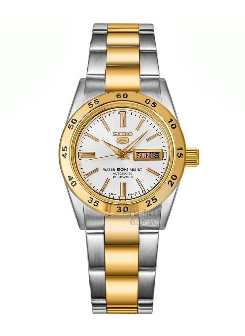 Seiko - Seiko 5 Automatic White Dial Stainless Steel Women's Watch SYMG42K1 - Image 1