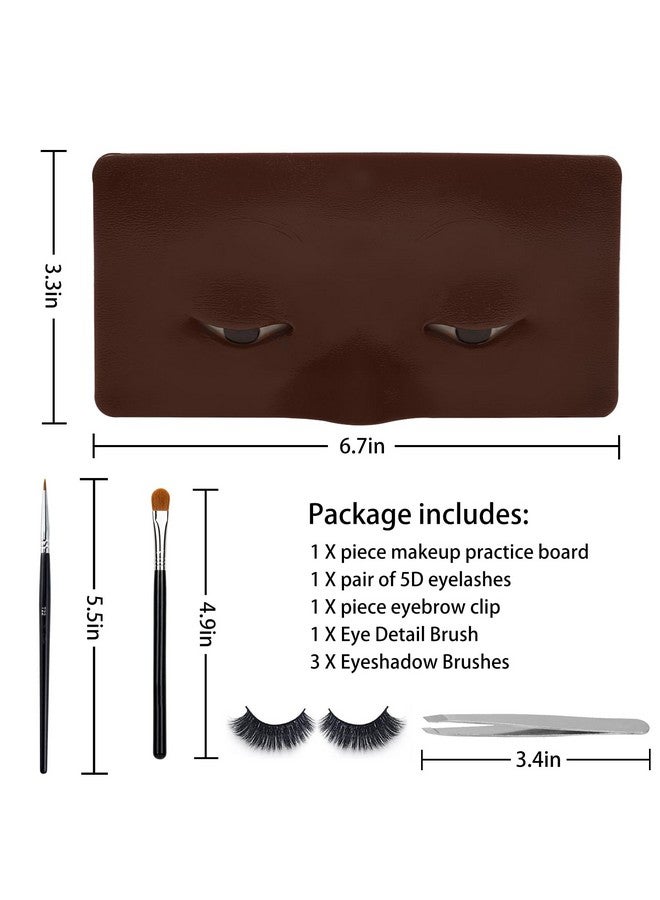 GFPGYQ 3D Eye Makeup Face Practice Board, Perfect Aid To Makeup Practicing Face Board, Reusable Silicone Face To Practice Makeup Mannequin For Beginners To Practice Eyesmakeup Kit (Black) - Image 2