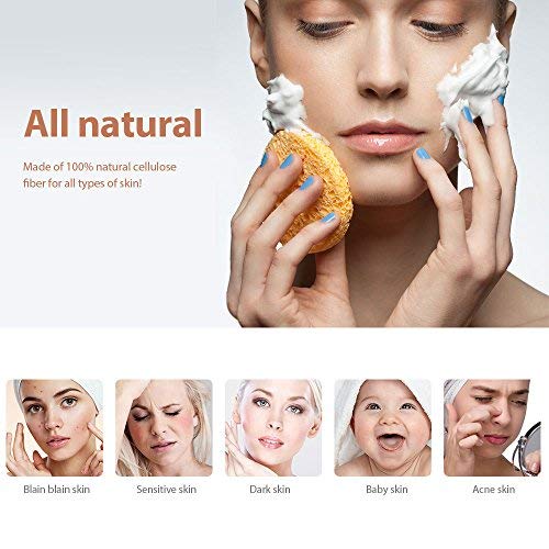 MAXSOFT Facial Sponges, MAXSOFT Compressed 100% Natural Cellulose Facial Cleansing Sponges-50 Count - Image 2