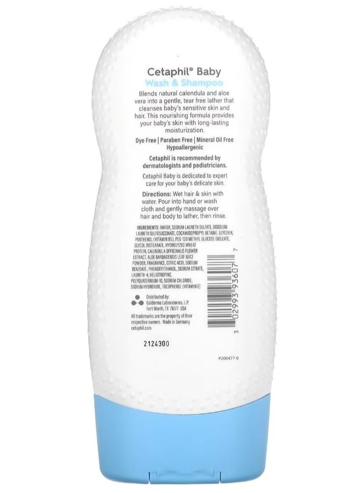 Cetaphil Wash & Shampoo with Natural Calendula, 7.8 fl oz (230 ml) - Image 2