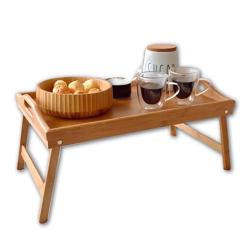 Foldable Table - High-quality imported wood breakfast station for dining and study purposes, equipped with collapsible legs to maximize space efficiency while maintaining elegant style and durability
