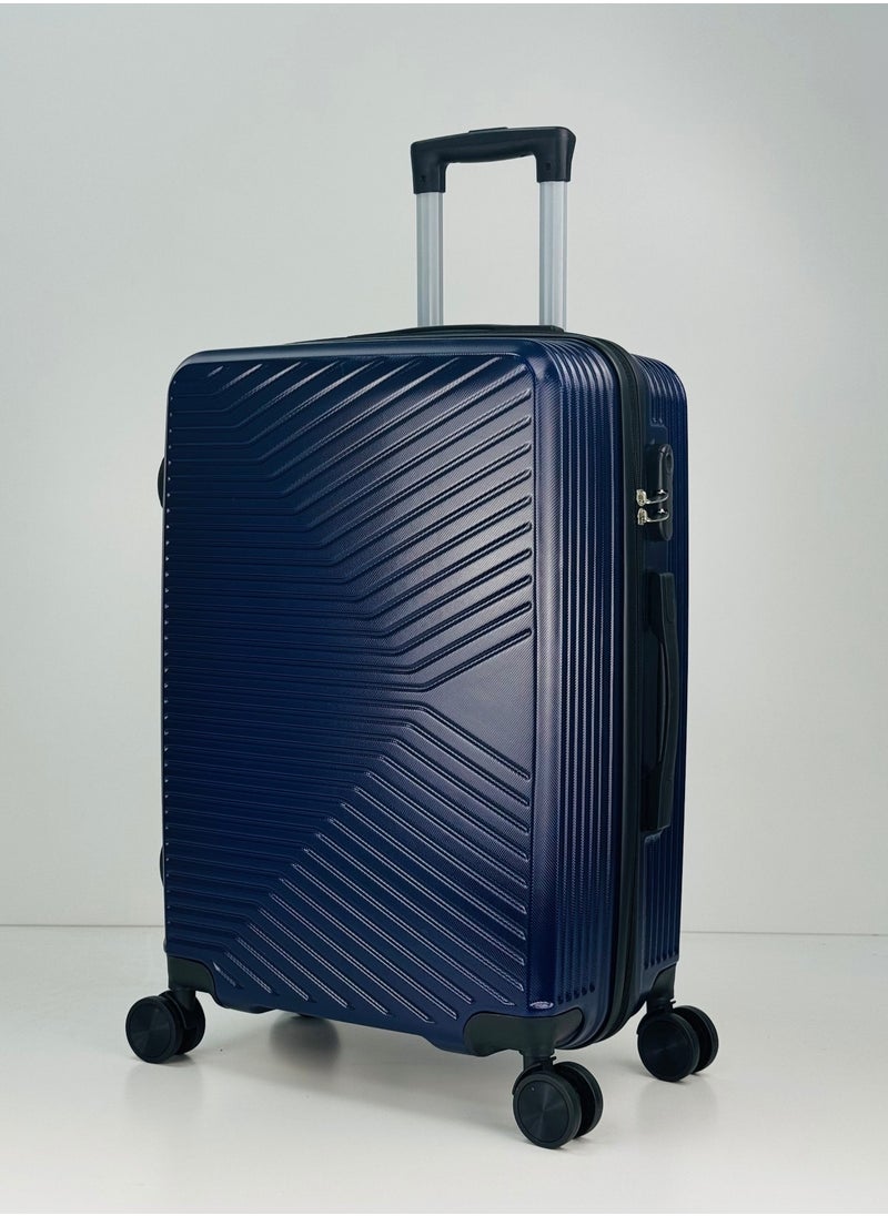SAW & SEE Premium Hard Shell Luggage Set – 3-Piece Durable Strong Suitcase Set, Lightweight ABS Trolley Bags with Smooth Rotating Spinner Wheels, Security Combination Lock, Telescopic Handle, Traveling Bag Suitcases – 12 KG /23 KG /35 KG - 20" / 24" / 28" – DARK BLUE  - Image 2