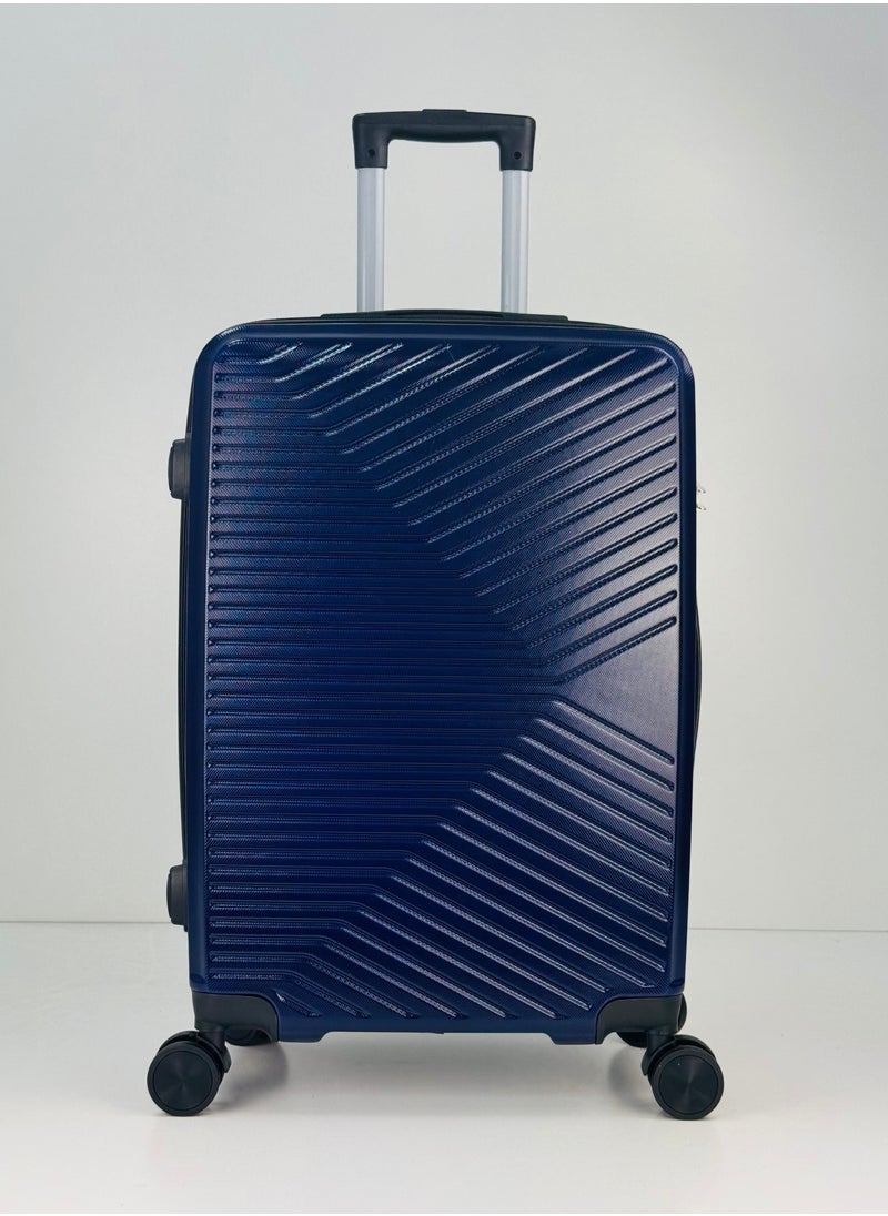 SAW & SEE - Premium Hard Shell Luggage Set – 3-Piece Durable Strong Suitcase Set, Lightweight ABS Trolley Bags with Smooth Rotating Spinner Wheels, Security Combination Lock, Telescopic Handle, Traveling Bag Suitcases – 12 KG /23 KG /35 KG - 20" / 24" / 28" – DARK BLUE - Image 1
