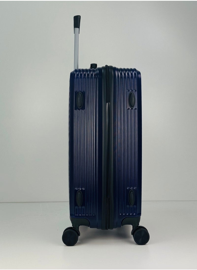 SAW & SEE - Premium Hard Shell Luggage Set – 3-Piece Durable Strong Suitcase Set, Lightweight ABS Trolley Bags with Smooth Rotating Spinner Wheels, Security Combination Lock, Telescopic Handle, Traveling Bag Suitcases – 12 KG /23 KG /35 KG - 20" / 24" / 28" – DARK BLUE - Image 1