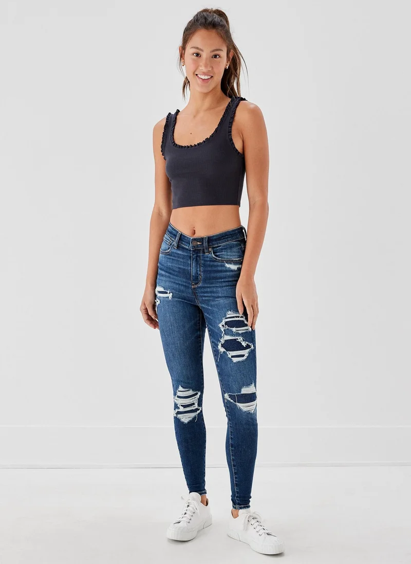 امريكان ايجل AE Ne(x)t Level Patched High V-Rise Jegging