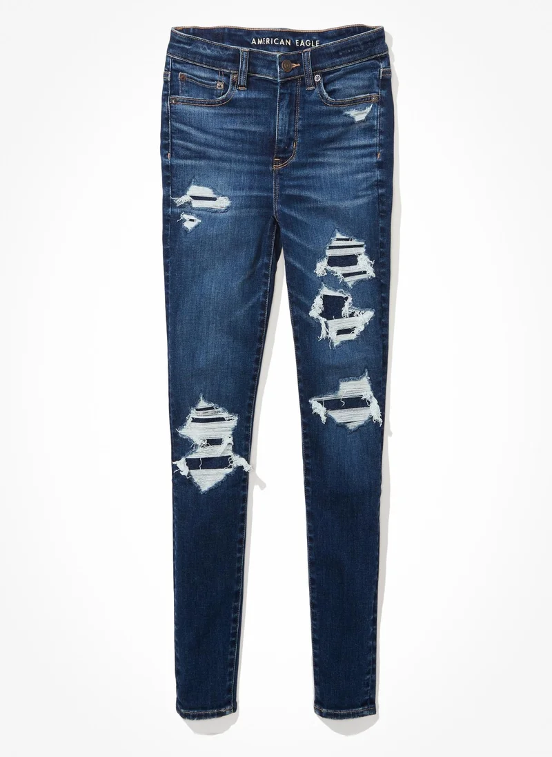 امريكان ايجل AE Ne(x)t Level Patched High V-Rise Jegging
