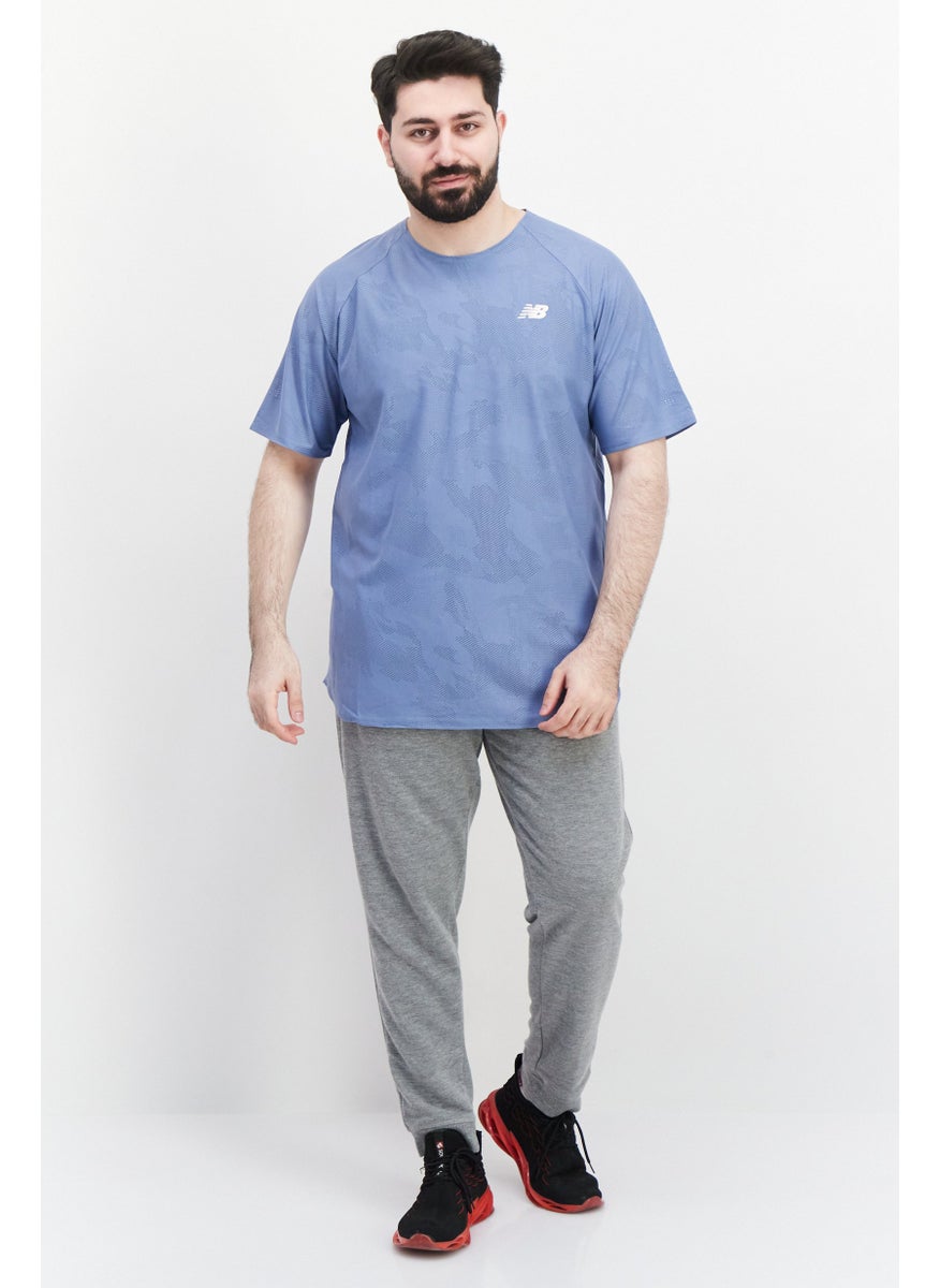 New Balance Men Sportswear Fit Training T-Shirt, Sage Blue  - Image 2