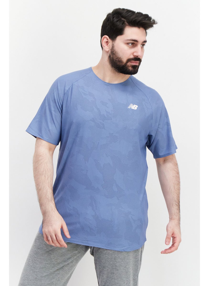 New Balance Men Sportswear Fit Training T-Shirt, Sage Blue  - Image 1