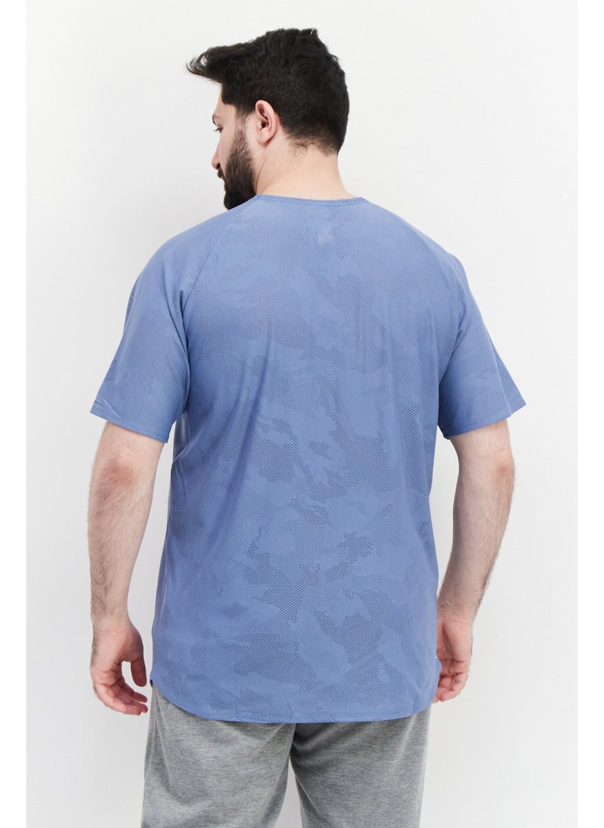 New Balance Men Sportswear Fit Training T-Shirt, Sage Blue  - Image 3